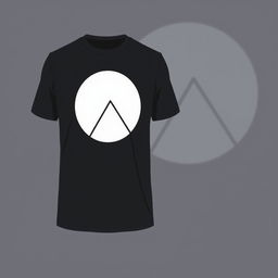 Create a unique and stylish T-shirt design featuring a modern, minimalist graphic