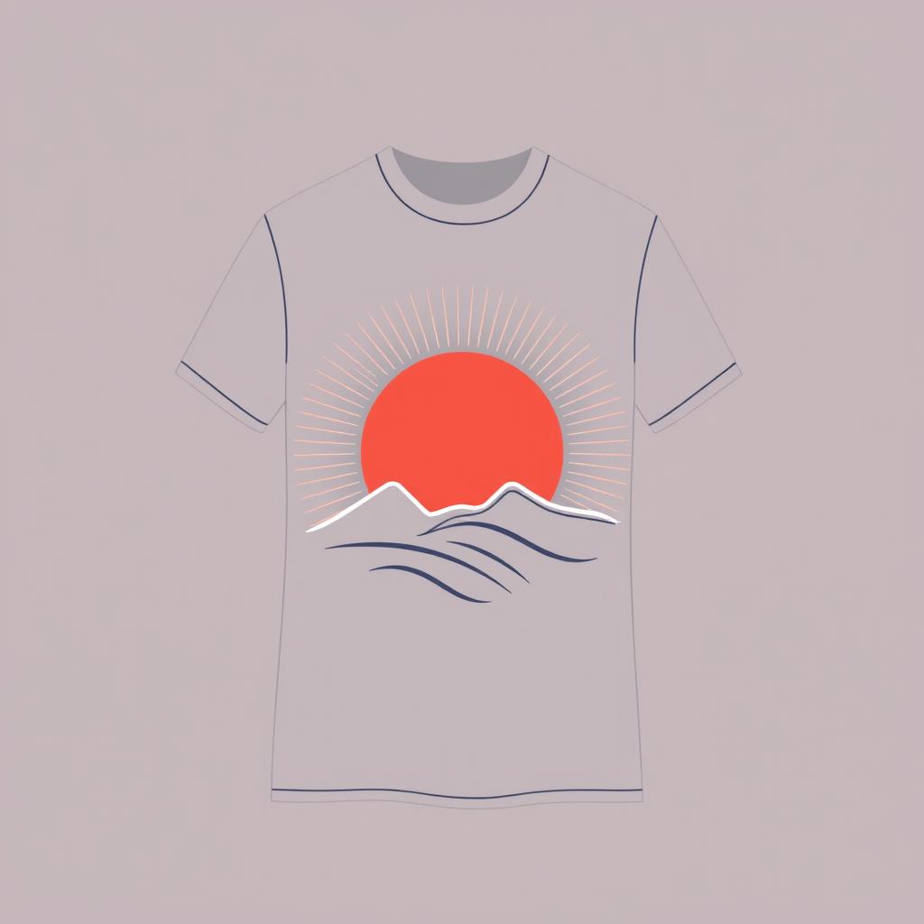 Create a unique and stylish T-shirt design featuring a modern, minimalist graphic