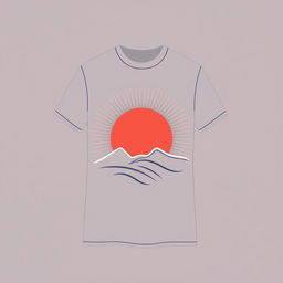 Create a unique and stylish T-shirt design featuring a modern, minimalist graphic