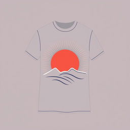 Create a unique and stylish T-shirt design featuring a modern, minimalist graphic