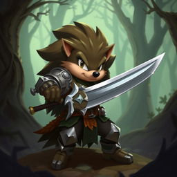 Create an image of a male fighter from the Humblewood universe