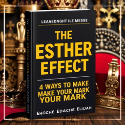 A leadership book cover featuring royal items such as crowns, scepters, and thrones in the background
