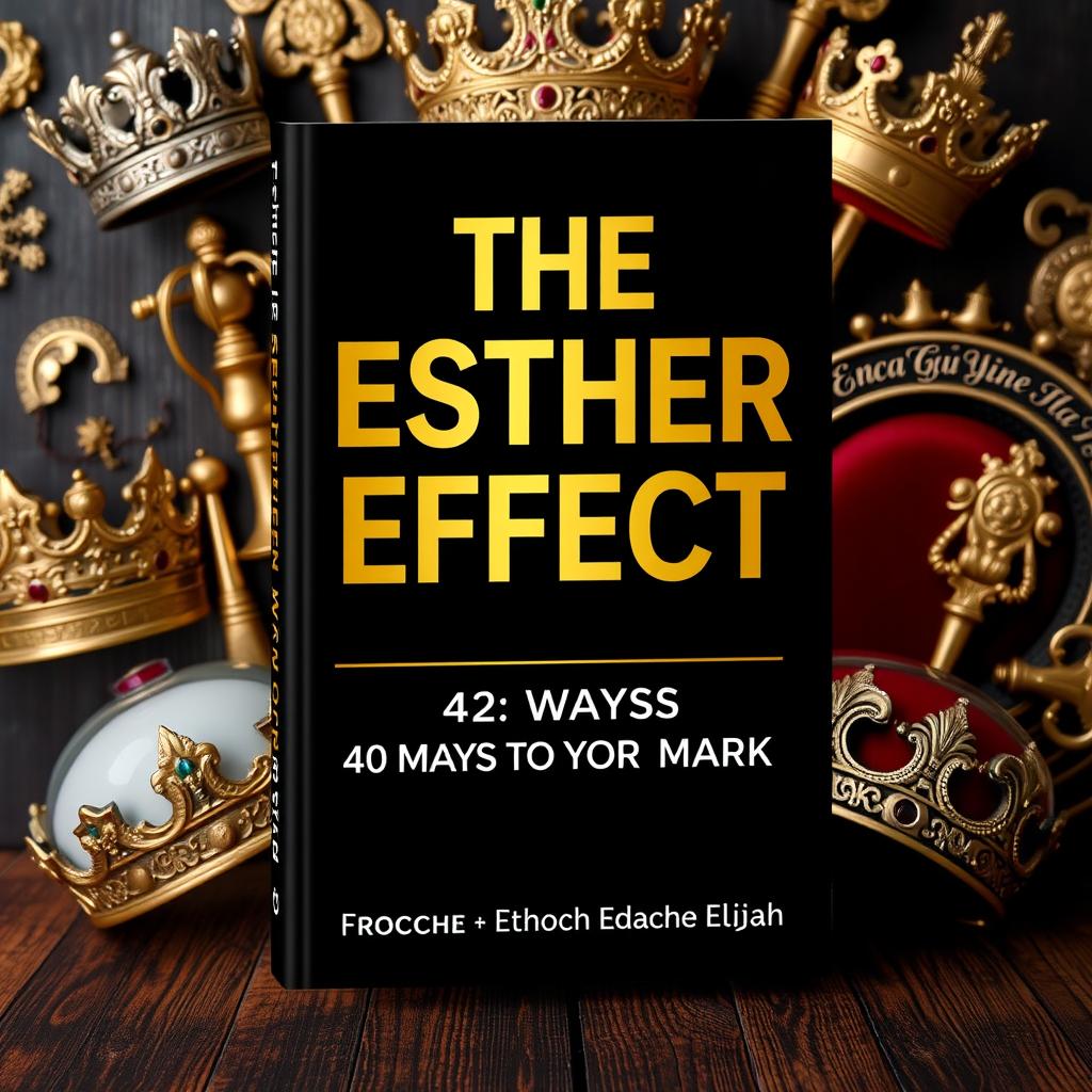 A leadership book cover featuring royal items such as crowns, scepters, and thrones in the background