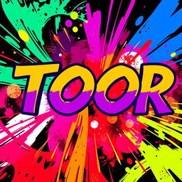 Create an image featuring the word 'TOOR' in a bold and visually striking font