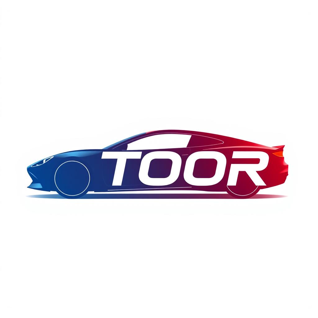 A sleek car silhouette with the word 'TOOR' prominently displayed