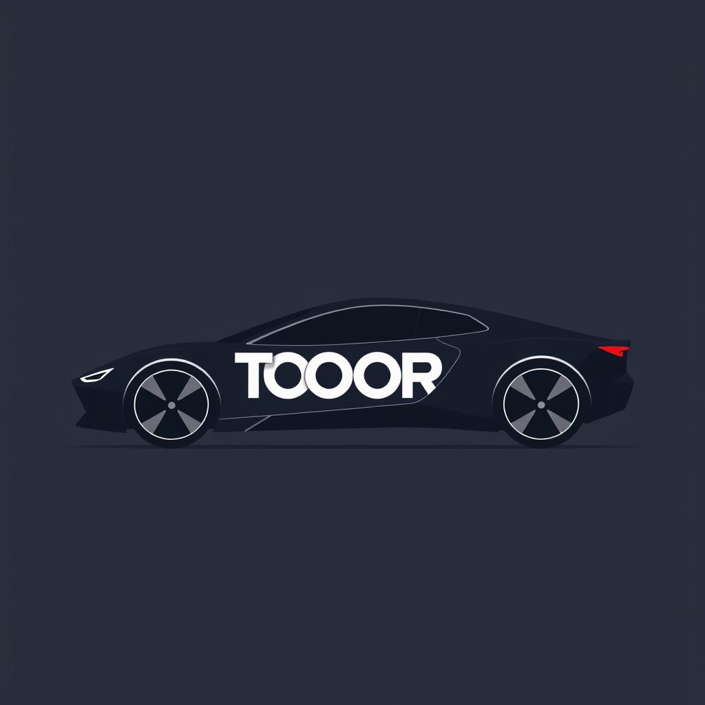 A sleek car silhouette with the word 'TOOR' prominently displayed