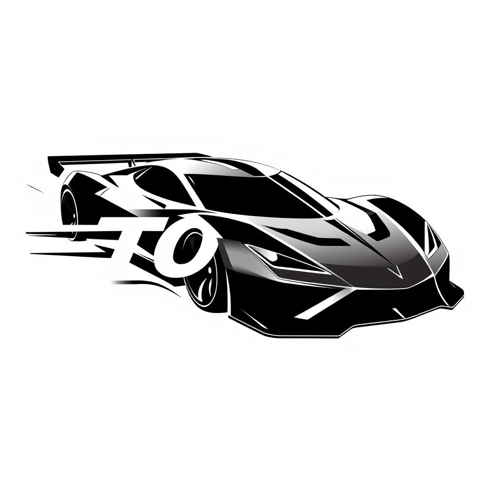 A dynamic and sleek speed car silhouette with the word 'TOOR' prominently displayed