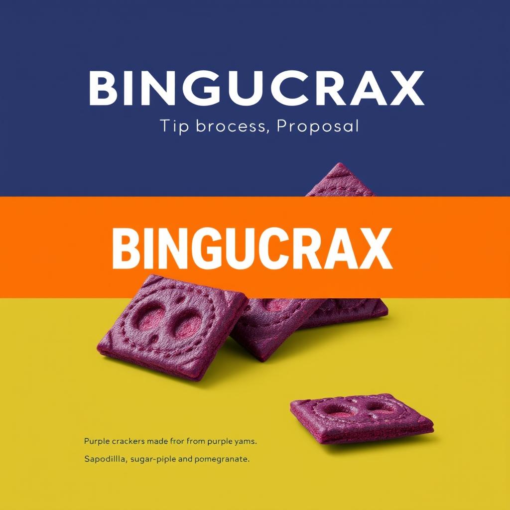 Create a business plan proposal cover with the title 'BINGUCRAX'