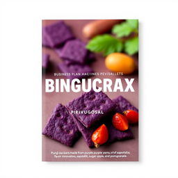 Create a business plan proposal cover with the title 'BINGUCRAX'