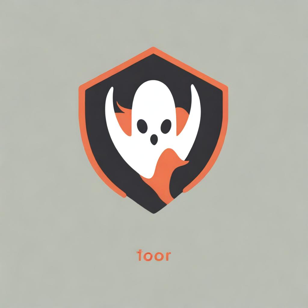 Design a logo for TOOR that incorporates elements of a ghost, speed, and fire