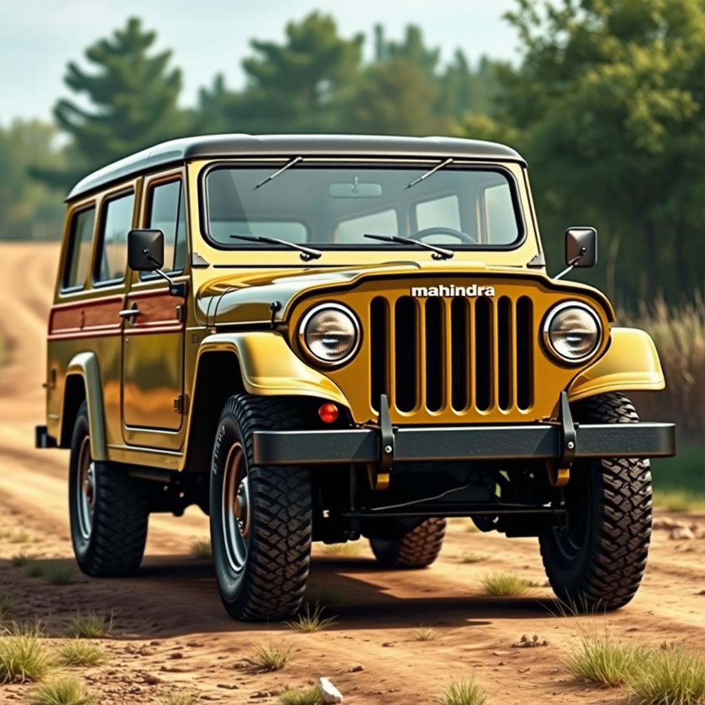 A detailed and realistic image of a Mahindra CJ500 station wagon