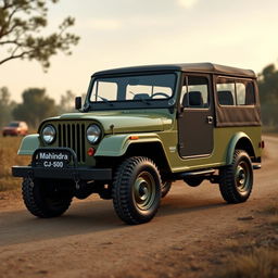 A detailed and realistic image of a Mahindra CJ500 station wagon