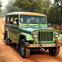 A detailed and realistic image of a Mahindra station wagon