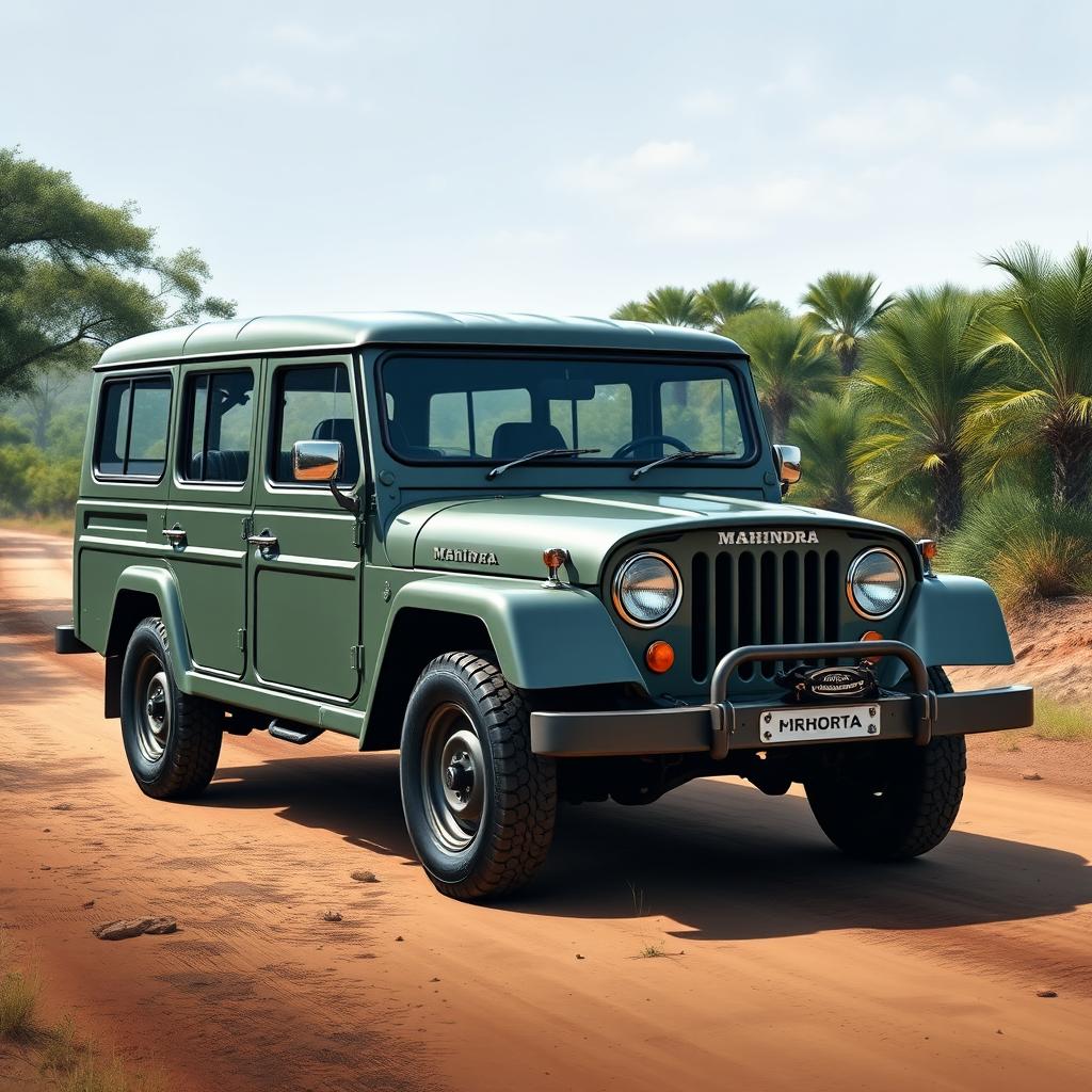 A detailed and realistic image of a Mahindra station wagon