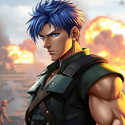 A male version of Leona Heidern from the King Of Fighters game saga