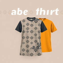 Design a casual t-shirt that incorporates simple batik patterns