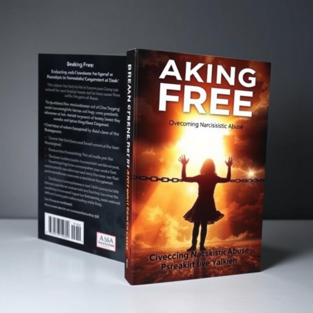 Create a book cover for the title 'Breaking Free: Overcoming Narcissistic Abuse'