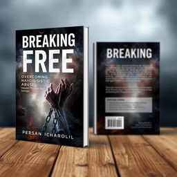 Create an emotional book cover for the title 'Breaking Free: Overcoming Narcissistic Abuse'