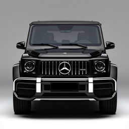 Create an image of a black Mercedes Benz AMG G63 car without the Mercedes Benz logo