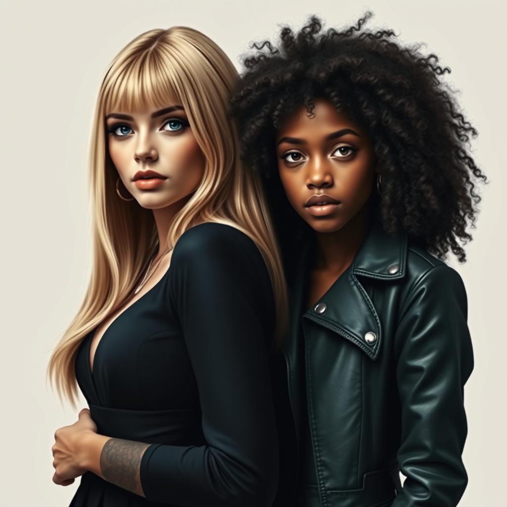 Create an authentic book cover featuring a couple of girls