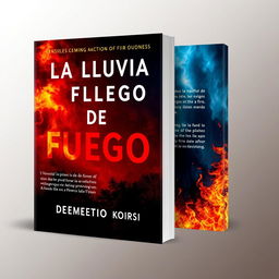 A book cover with the title 'La Lluvia De Fuego' and the author 'Demetrio Korsi'