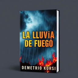 A book cover with the title 'La Lluvia De Fuego' and the author 'Demetrio Korsi'