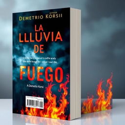 A book cover with the title 'La Lluvia De Fuego' and the author 'Demetrio Korsi'