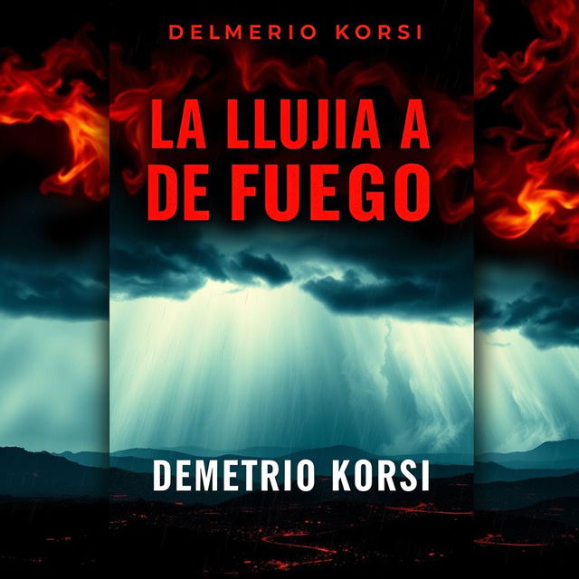 A book cover with the title 'La Lluvia De Fuego' and the author 'Demetrio Korsi'