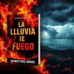 A book cover with the title 'La Lluvia De Fuego' and the author 'Demetrio Korsi'