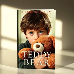 The cover of 'Teddy Bear' features a young Liam clutching a teddy bear, a poignant symbol of his lost innocence