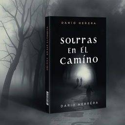 A book cover for the novel titled 'Sombras En El Camino' by the author 'Darío Herrera'