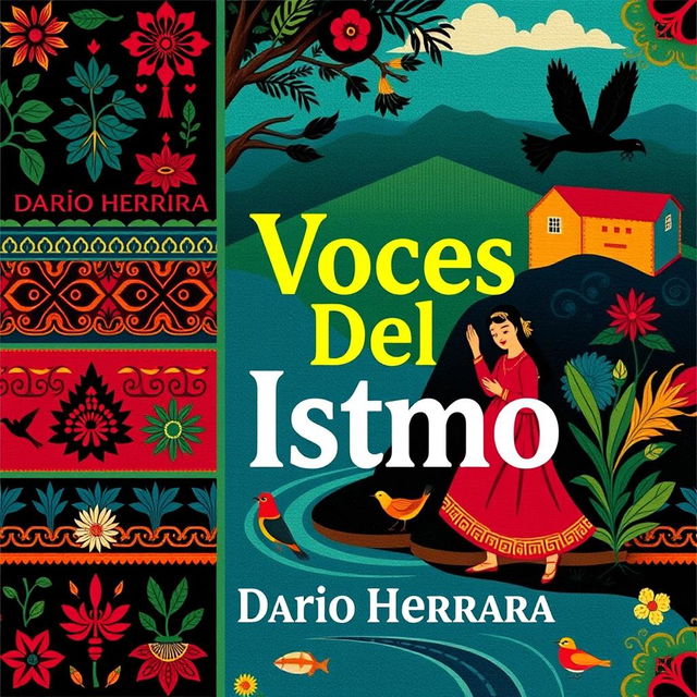 A book cover with the title 'Voces Del Istmo' and the author 'Darío Herrera'