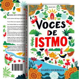 A book cover with the title 'Voces Del Istmo' and the author 'Darío Herrera'