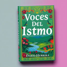 A book cover with the title 'Voces Del Istmo' and the author 'Darío Herrera'