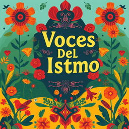 A book cover with the title 'Voces Del Istmo' and the author 'Darío Herrera'