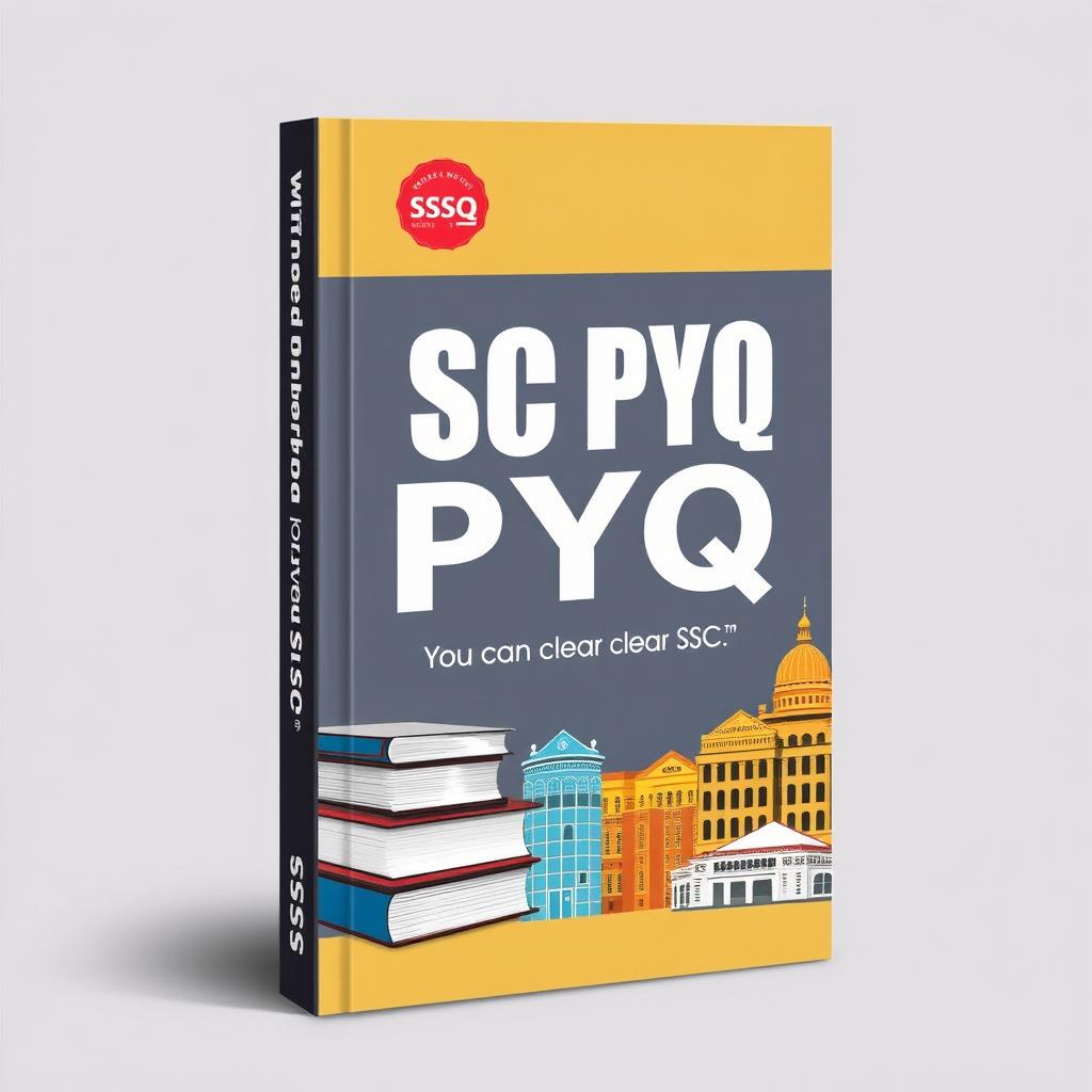 Create a title cover for a book with the title 'SSC PYQ'