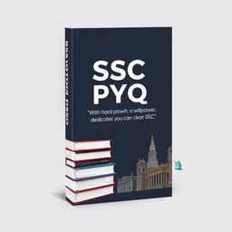 Create a title cover for a book with the title 'SSC PYQ'