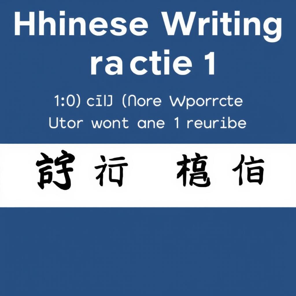 Create an image featuring Chinese character writing practice for all 500 words in the HSK 1 new vocabulary list