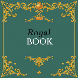 A vintage book cover design featuring classic ornaments and royal style