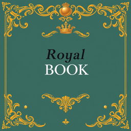 A vintage book cover design featuring classic ornaments and royal style