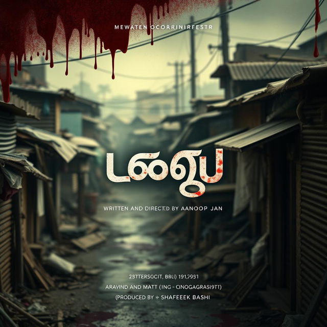 Create a movie poster with the title 'കൊല്ലി' in Malayalam font