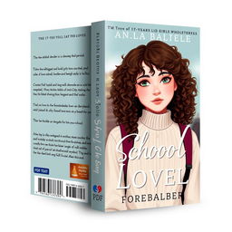 Create a digital book cover featuring two 17-year-old girls in love