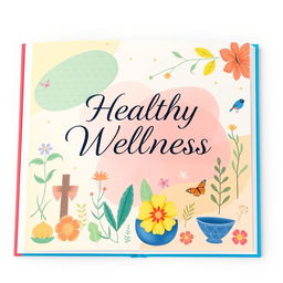 A vibrant and inviting book cover page focused on health and wellness