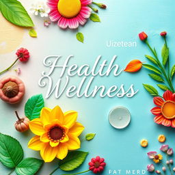 A vibrant and inviting book cover page focused on health and wellness