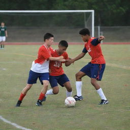 Honorable football players demonstrating their skills on the pitch with great sportsmanship.