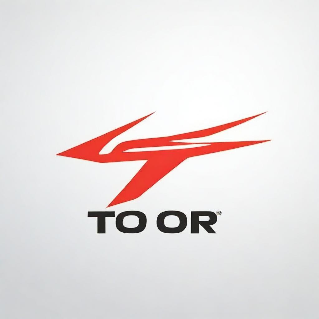 Design a logo for TOOR that incorporates elements of a car and lightning