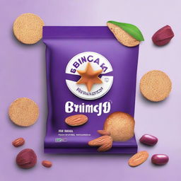 Create a product packaging design for the brand BINGUCRAX with a purple or white background