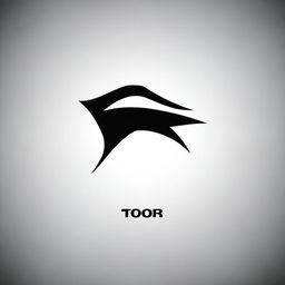 Create a logo for TOOR that incorporates elements of a car and thunder