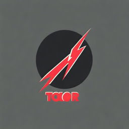 Create a logo for TOOR that incorporates elements of a car and thunder