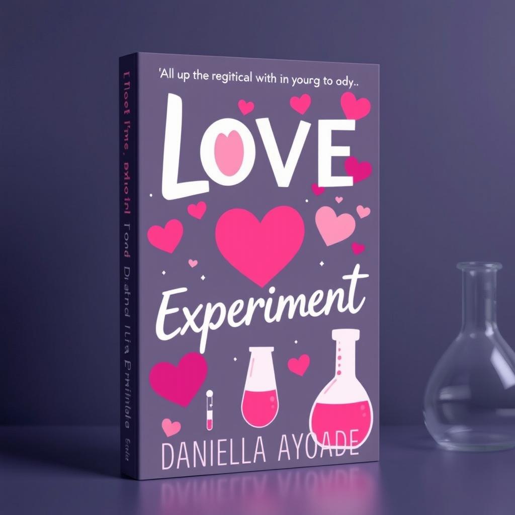 Create a book cover for the title 'Love is an Experiment' by author Daniella Ayoade